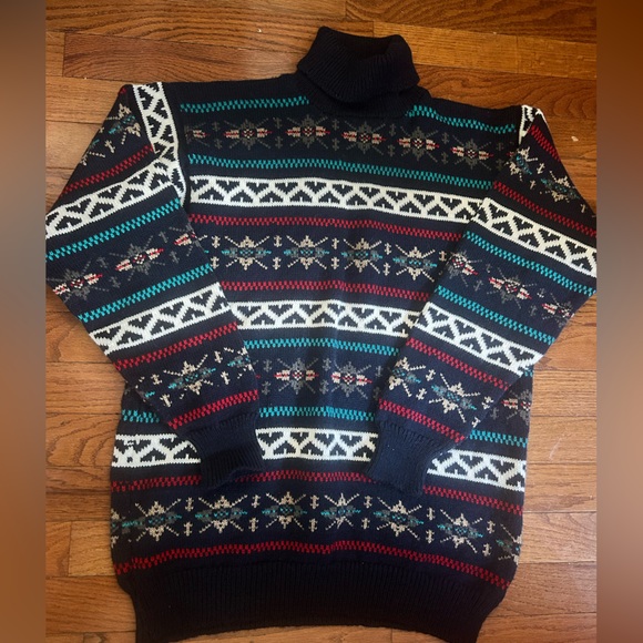 Vintage  geometric  knit sweater size XL mens - Picture 1 of 1